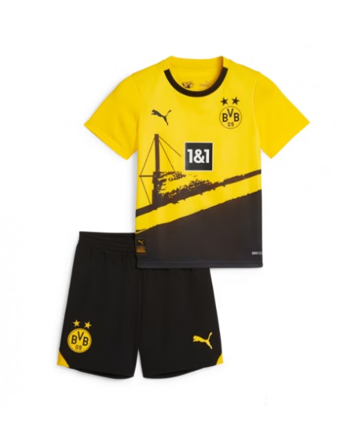 Borussia Dortmund Replika Hemmakläder Barn 2023-24 Kortärmad (+ byxor)